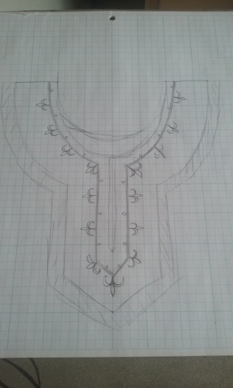 neck piece plan drawing